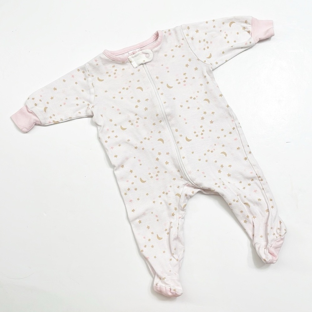 Gerber baby girls zip up footie